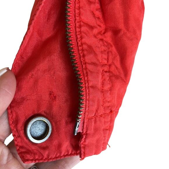 Eileen Fisher Silk Anorak Jacket Red Small INVS7 - Picture 12 of 12